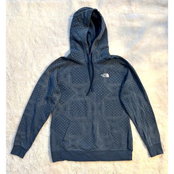 The North Face Blue Geometric Pattern Pullover Hoodie - Picture 1 of 6
